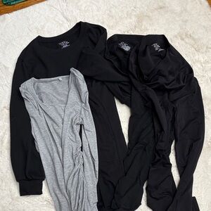 Maternity Black Basics Bundle with Gray Top